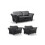 Canterbury Grey Fabric 2+1+1 Seater Sofa Set 1