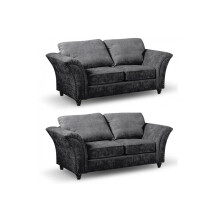 Canterbury Grey Fabric 2+2 Seater Sofa Set