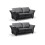 Canterbury Grey Fabric 2+2 Seater Sofa Set 1