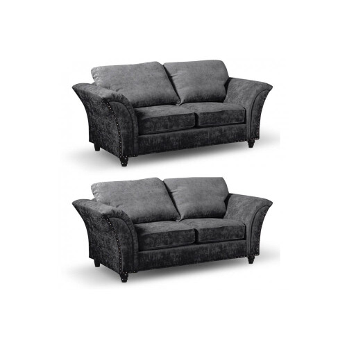 Canterbury Grey Fabric 2+2 Seater Sofa Set