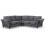 Canterbury Grey Fabric High Back Corner Sofa 1