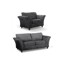 Canterbury Grey Fabric 3+1 Seater Sofa Set