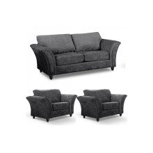 Canterbury Grey Fabric 3+1+1 Seater Sofa Set