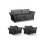 Canterbury Grey Fabric 3+1+1 Seater Sofa Set 1