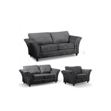 Canterbury Grey Fabric 3+2+1 Seater Sofa Set