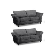 Canterbury Grey Fabric 3+3 Seater Sofa Set