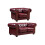Chesterfield Red Leather Antique 2+1 Seater Sofa Set 1