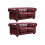 Chesterfield Red Leather Antique 2+2 Seater Sofa Set 1