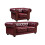 Chesterfield Red Leather Antique 3+1 Seater Sofa Set 1
