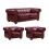 Chesterfield Red Leather Antique 3+1+1 Seater Sofa Set 1