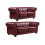 Chesterfield Red Leather Antique 3+2 Seater Sofa Set 1
