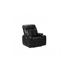 Cinema Black Electric Leather Recliner Armchair With Two Cup Holders