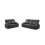 Cinema Grey Electric Leather 3+2 Recliner Sofa Set  With Two Cup Holders 1