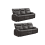 Cinema Grey Electric Leather 3+3 Recliner Sofa Set With Two Cup Holders 1