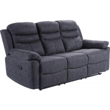 Conway Grey Fabric Recliner 3 Seater Sofa