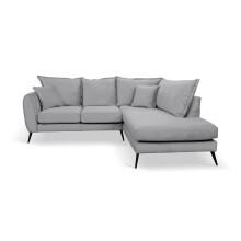 Gabriel Grey Velvet Corner Sofa RHC