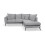 Gabriel Grey Velvet Corner Sofa RHC 1