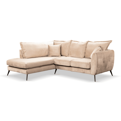 Gabriel Mink Velvet Corner Sofa LHC