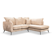 Gabriel Mink Velvet Corner Sofa RHC