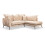 Gabriel Mink Velvet Corner Sofa RHC 1