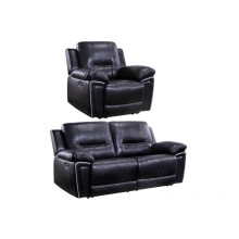 Henry Black Leather Electric Recliner 2+1 Seater Sofa Set