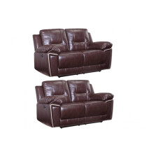 Henry Black Leather Electric Recliner 2+2 Seater Sofa Set