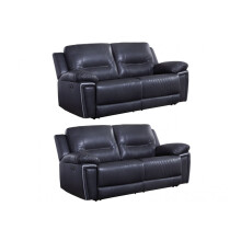Henry Brown Leather Electric Recliner 3+3 Seater Sofa Set