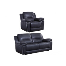 Henry Grey Leather Electric Recliner 2+1 Seater Sofa Set