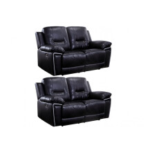 Henry Grey Leather Electric Recliner 3+3 Seater Sofa Set