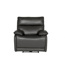 Turin Genuine Leather Grey Electric Power Recliner Armchair