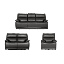 Turin Genuine Leather Grey Electric Power Recliner 3+2+1 Seater Sofa Set