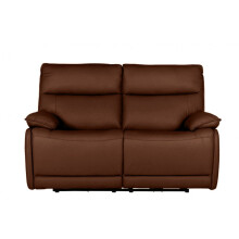 Turin Genuine Leather Saddle Electric Power Recliner 2 Seater Sofa