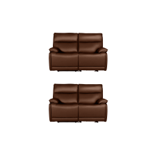 Turin Genuine Leather Saddle Electric Power Recliner 2+2 Seater Sofa Set