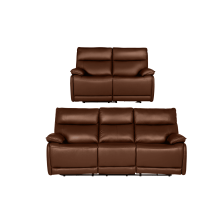 Turin Genuine Leather Saddle Electric Power Recliner 3+2 Seater Sofa Set