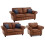 Oakland Tan Suede 3+2+1 Seater Sofa Set 1
