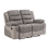 Paige Grey & Light Grey Fabric Recliner 2 Seater Sofa 1