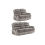 Paige Grey & Light Grey Fabric Recliner 3+2 Sofa Set 1