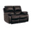 Roma Brown Leather Recliner 2 Seater Sofa 1