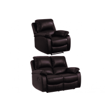 Roma Brown Leather Recliner 2+1 Sofa Set
