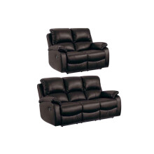 Roma Brown Leather Recliner 3+2 Seater Sofa Set