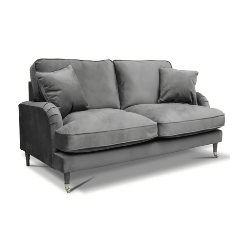 Rupert Grey Velvet 2 Seater Sofa