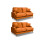 Rupert Burnt Orange Velvet 2+2 Seater Sofa Set 1