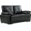 Sienna Black Leather 2 Seater Sofa Sofa 1