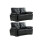 Sienna Black Leather Contemporary 2+2 Seater Sofa Set 1