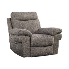 Tanya Brown Fabric Electric Recliner Armchair