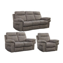 Tanya Brown Fabric Electric Recliner 3+2+1 Seater Sofa Set