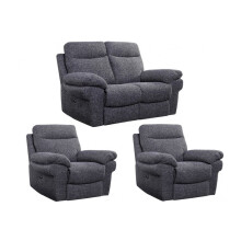 Tanya Grey Fabric Electric Recliner 2+1+1 Seater Sofa Set