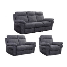 Tanya Grey Fabric Electric Recliner 3+2+1 Seater Sofa Set