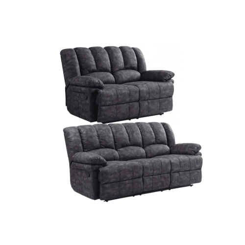 Torino Grey Fabric 3+2 Recliner Sofa Set