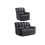Torino Grey Fabric 2+1 Recliner Sofa Set 1